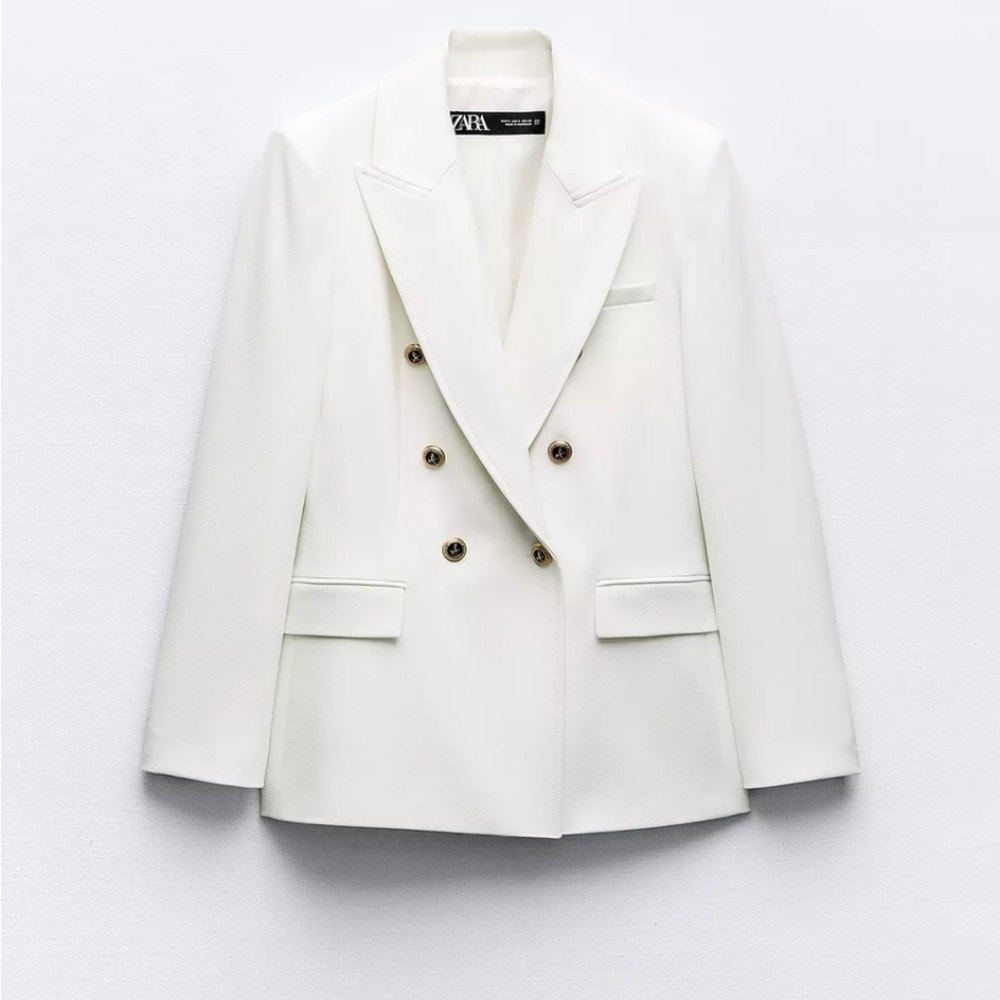 BNWT! Zara TAILORED DOUBLE-BREASTED BLAZER - Picture 3 of 8